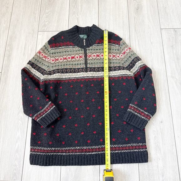 Vintage Polo Ralph Lauren Sweater Hand Knit Lambs Wool Fair Isle Holiday Size 1X - Picture 7 of 8
